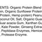 D'Oro Nutrition - Peak Plants Organic Non-Dairy Vegan Protein  - Plant Based Post Workout Zero Artificial Ingredients Soy & Gluten Free